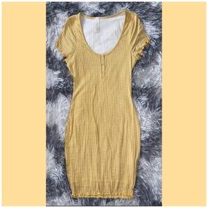 Yellow bodycon dress